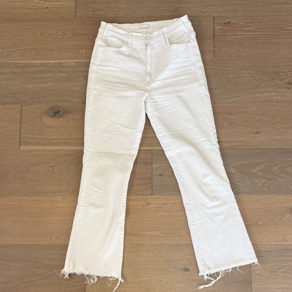 MOTHER White Flare Jeans